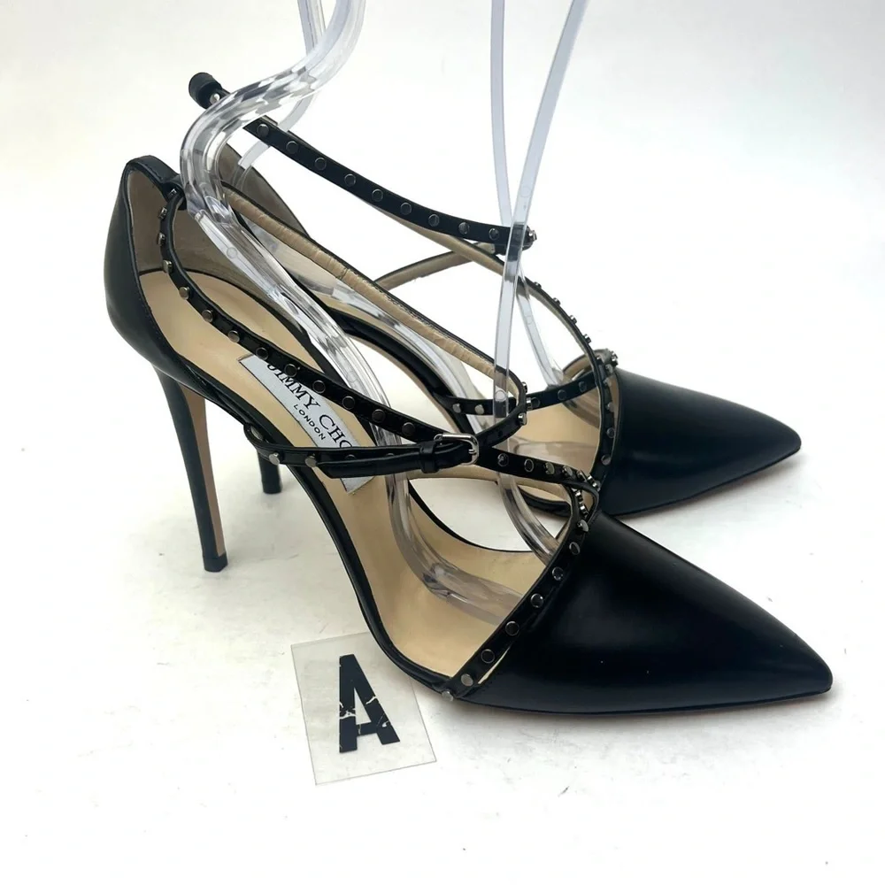Jimmy Choo Tiff 100 Stud-embellished Pump sz 10 - Picture 5 of 12